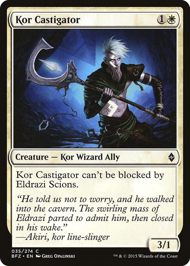 Kor Castigator #35 C - Battle for Zendikar Pokemon card