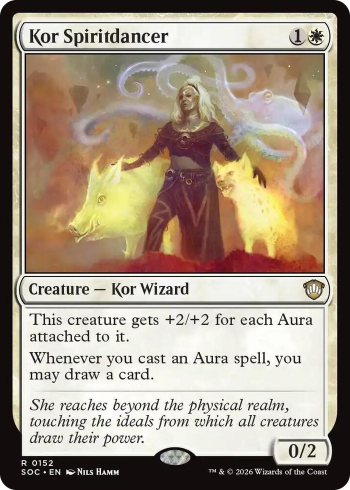 Kor Spiritdancer #152 R - Commander: Secrets of Strixhaven Pokemon card