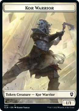 0027 Kor Warrior // Treasure Double-Sided Token T Commander Legends: Battle for Baldur's Gate