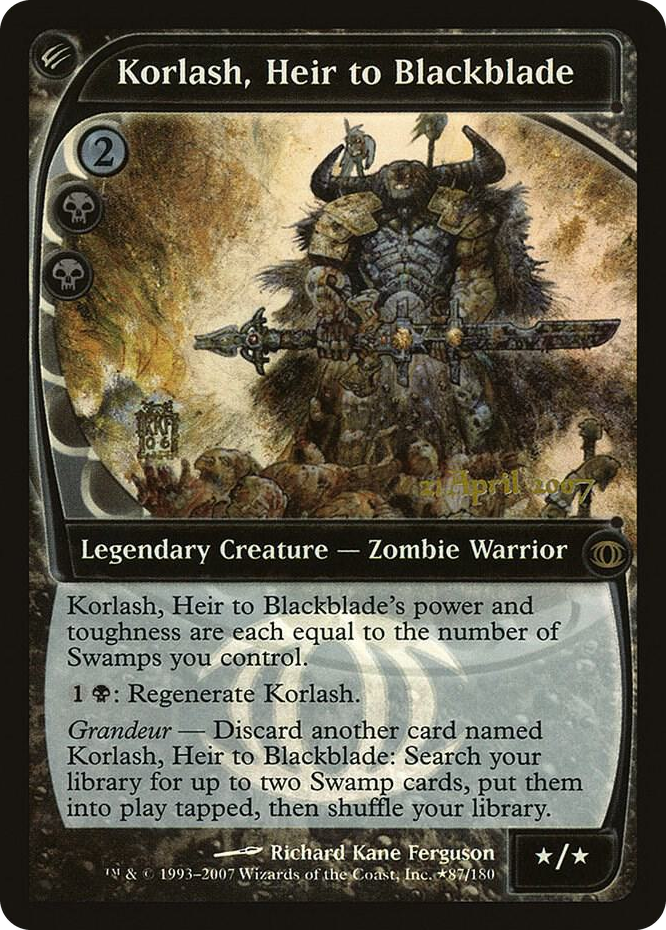 Korlash, Heir to Blackblade #87 P - Prerelease Cards Pokemon card