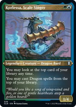 Korlessa, Scale Singer (Foil Etched) #538 U - Commander Legends: Battle for Baldur's Gate Pokemon card