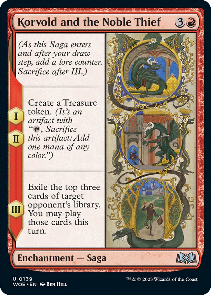 0139 Korvold and the Noble Thief U Wilds of Eldraine