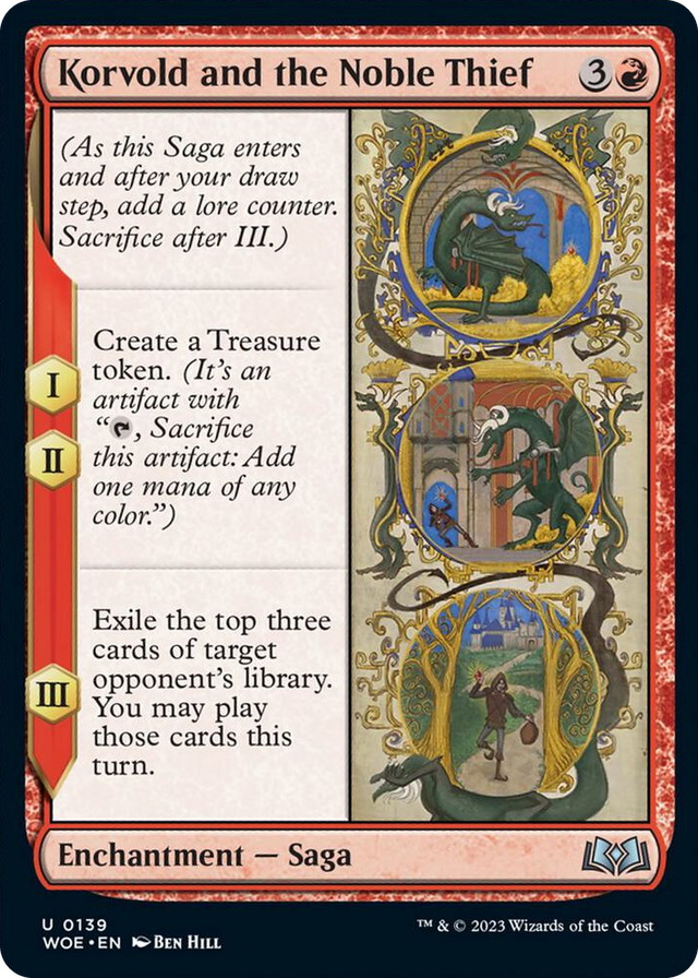 0139 Korvold and the Noble Thief U Wilds of Eldraine