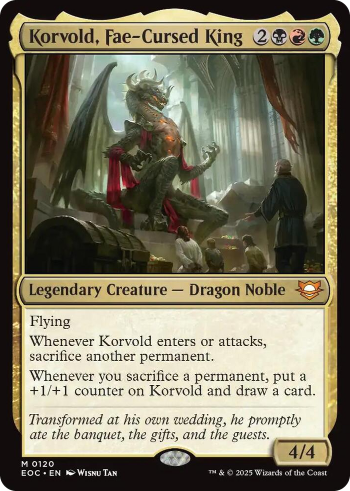 Korvold, Fae-Cursed King #120 M - Commander: Edge of Eternities Pokemon card