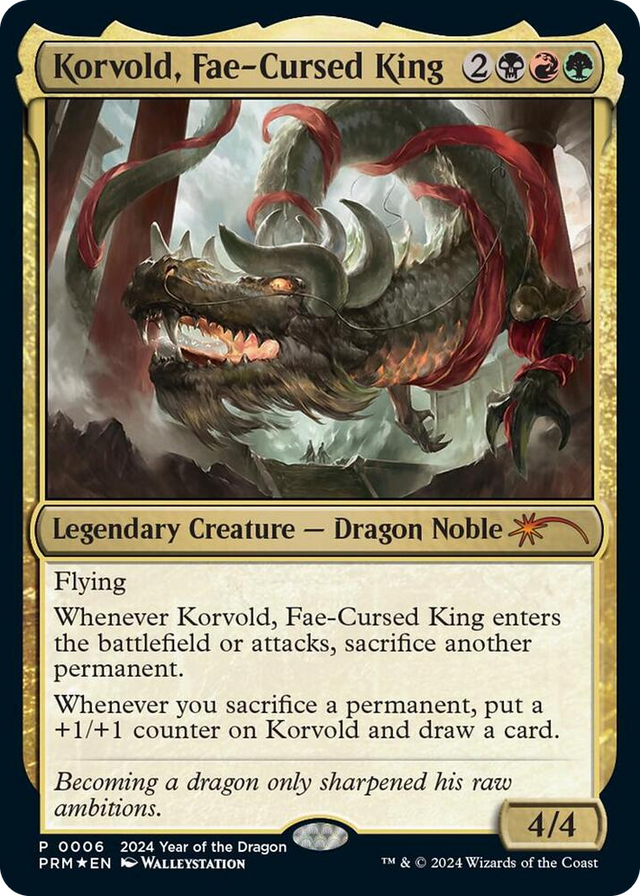 0006 Korvold, Fae-Cursed King (Year of the Dragon 2024) P Standard Showdown Promos