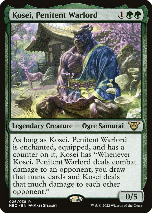 0026 Kosei, Penitent Warlord R Commander: Kamigawa: Neon Dynasty