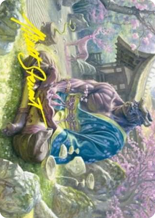 0008 Kosei, Penitent Warlord Art Card (Gold-Stamped Signature) S Art Series: Kamigawa: Neon Dynasty