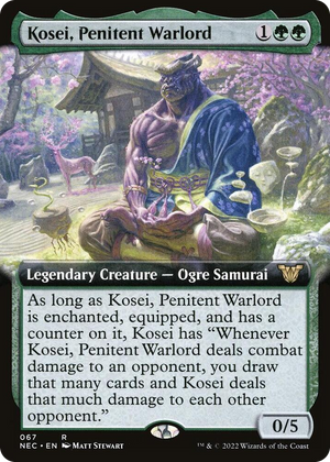 0067 Kosei, Penitent Warlord (Extended Art) R Commander: Kamigawa: Neon Dynasty