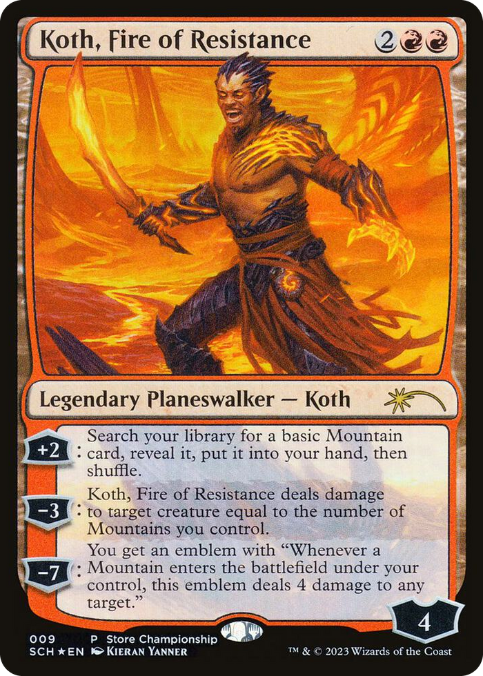 Koth, Fire of Resistance #9 P - Game Day & Store Championship Promos Pokemon card