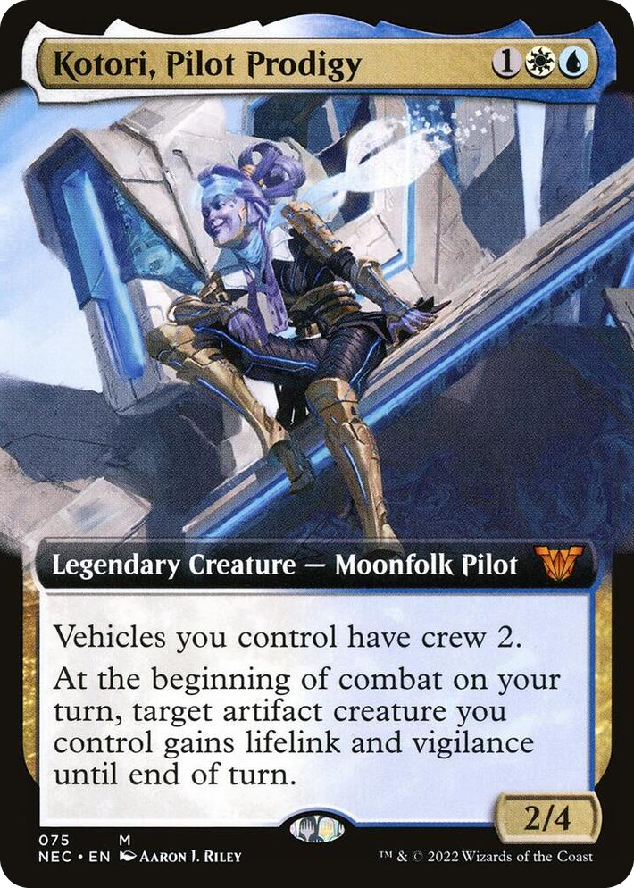 0075 Kotori, Pilot Prodigy (Extended Art) M Commander: Kamigawa: Neon Dynasty