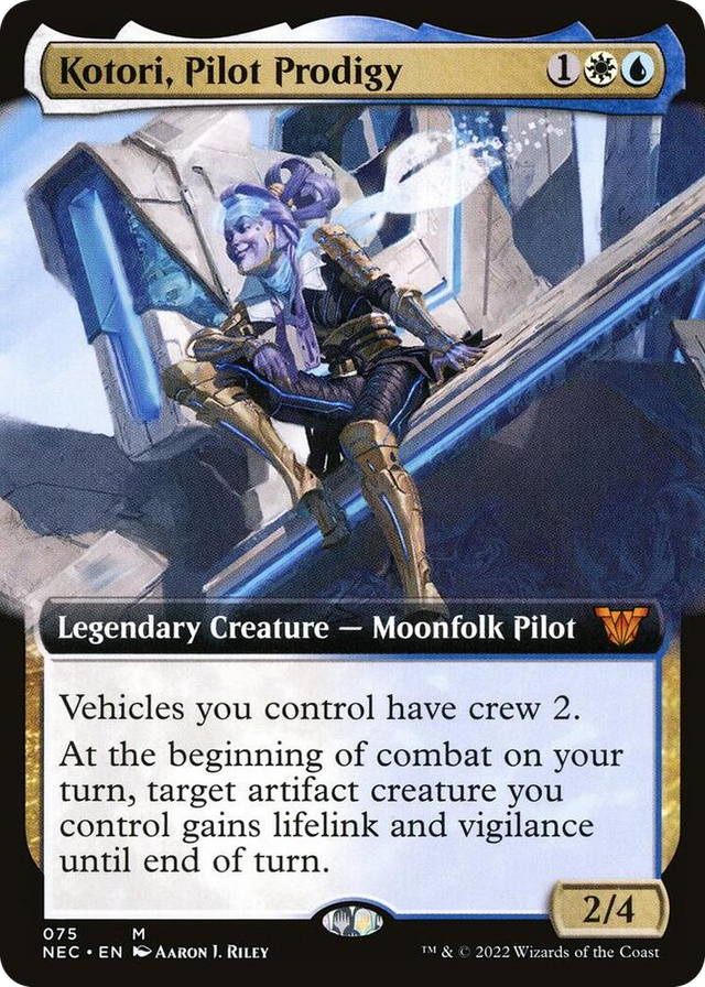0075 Kotori, Pilot Prodigy (Extended Art) M Commander: Kamigawa: Neon Dynasty