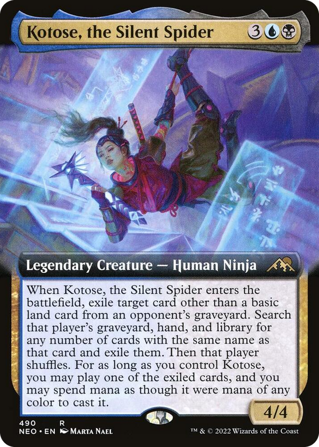 0490 Kotose, the Silent Spider (Extended Art) R Kamigawa: Neon Dynasty