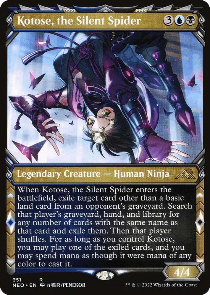 0351 Kotose, the Silent Spider (Showcase) R Kamigawa: Neon Dynasty