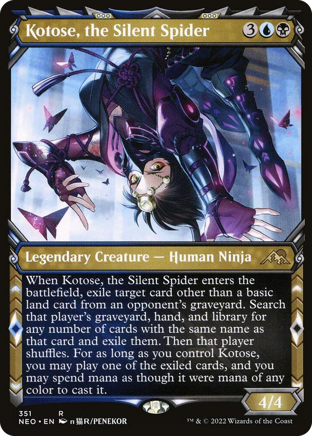 0351 Kotose, the Silent Spider (Showcase) R Kamigawa: Neon Dynasty