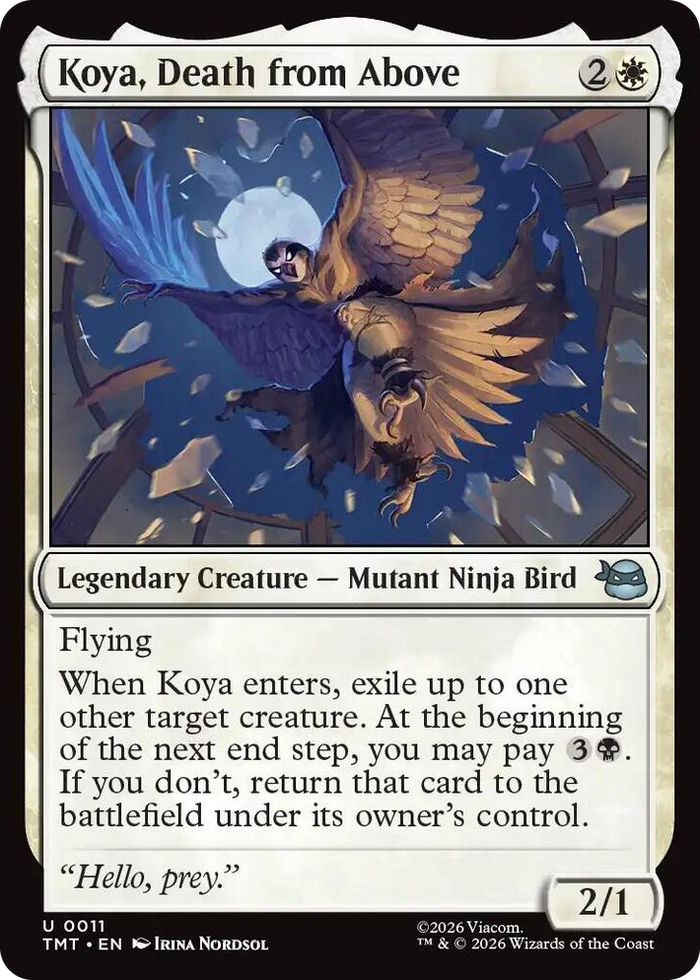 Koya, Death from Above #11 U - Teenage Mutant Ninja Turtles Pokemon card
