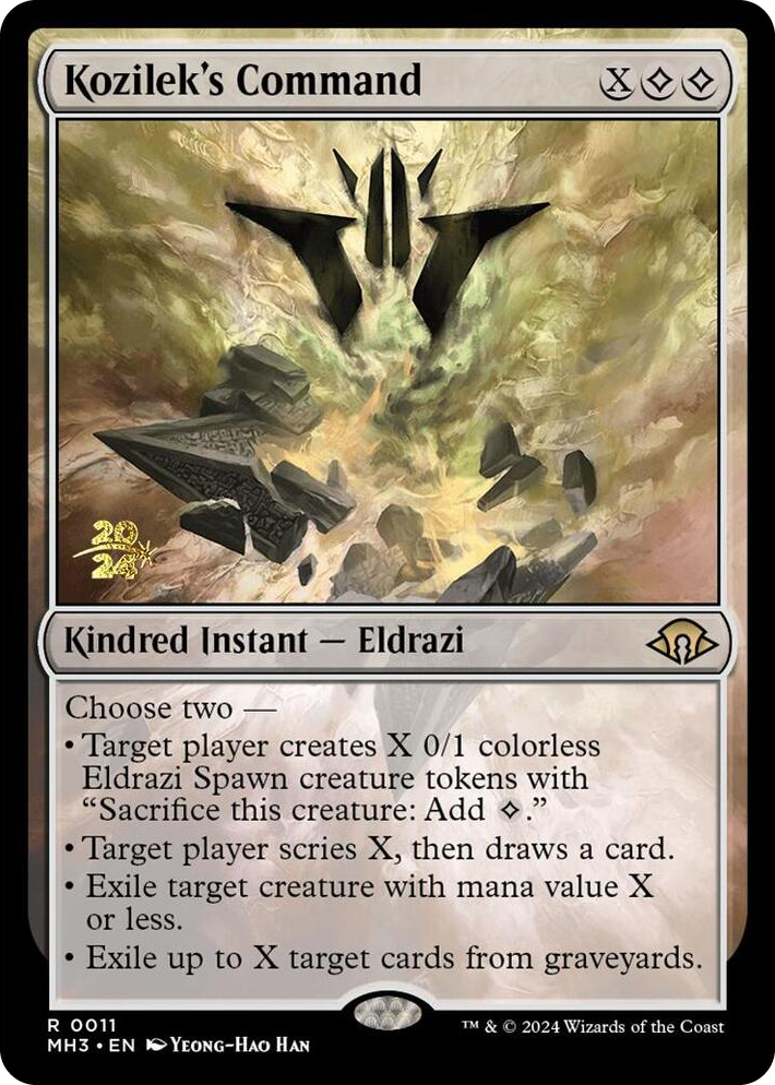 0011 Kozilek's Command R Prerelease Cards