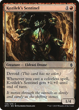 0129 Kozilek's Sentinel C Battle for Zendikar