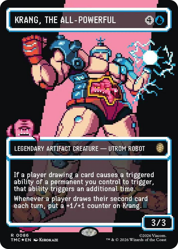 Krang, the All-Powerful (Borderless) (Surge Foil) #86 R - Commander: Teenage Mutant Ninja Turtles Pokemon card