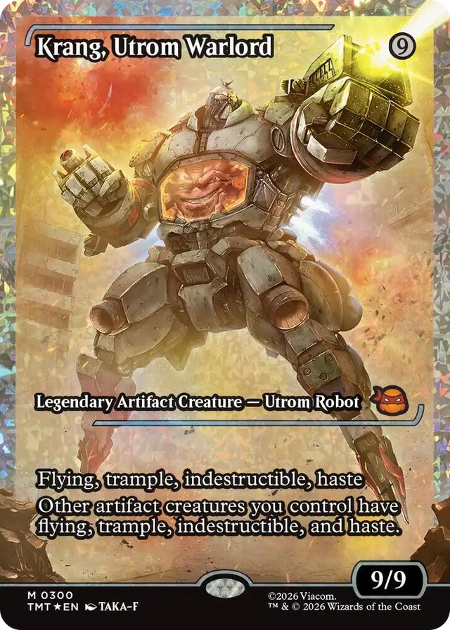 0300 Krang, Utrom Warlord (Showcase) (Fracture Foil) M Teenage Mutant Ninja Turtles
