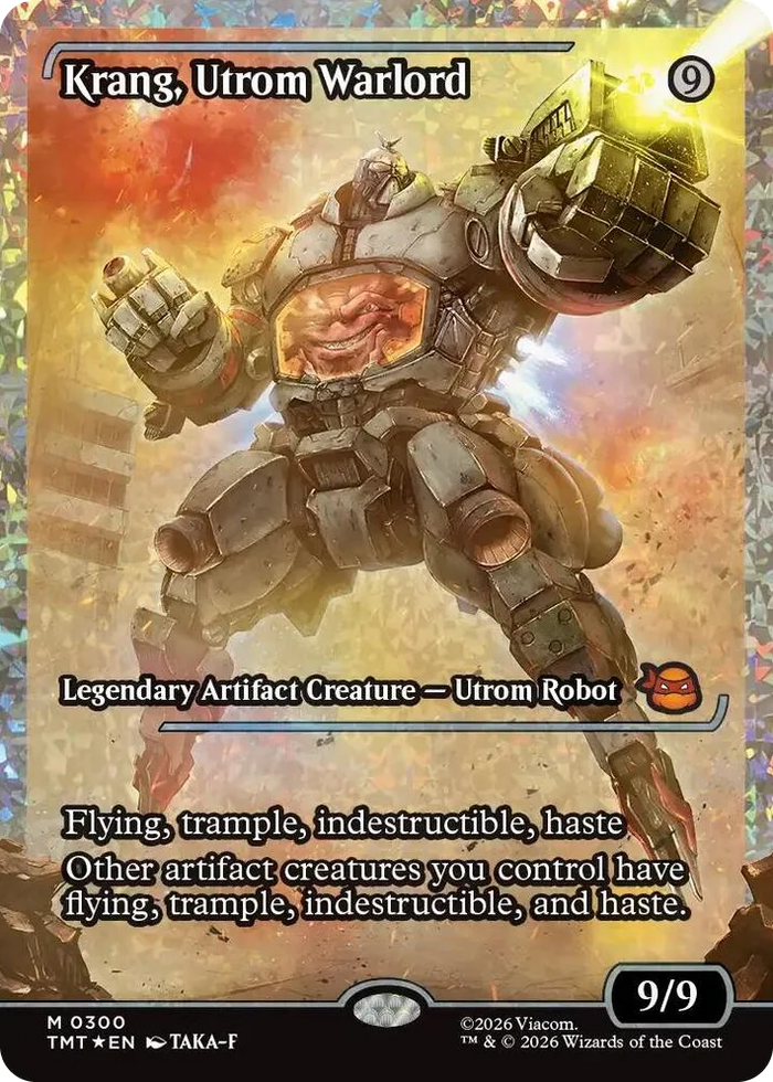 0300 Krang, Utrom Warlord (Showcase) (Fracture Foil) M Teenage Mutant Ninja Turtles