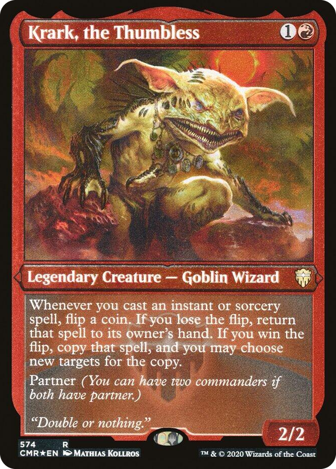 0574 Krark, the Thumbless (Foil Etched) R Commander Legends