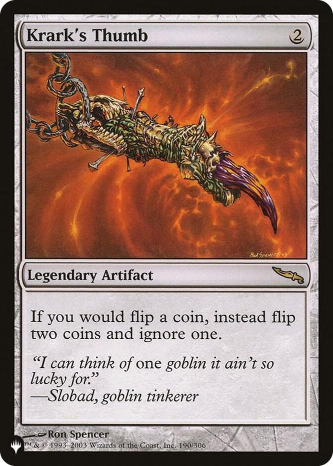 Krark's Thumb #190 R - The List Reprints Pokemon card