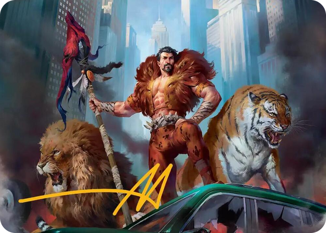 0028 Kraven, Proud Predator Art Card (Gold-Stamped Signature) S Art Series: Marvel's Spider-Man