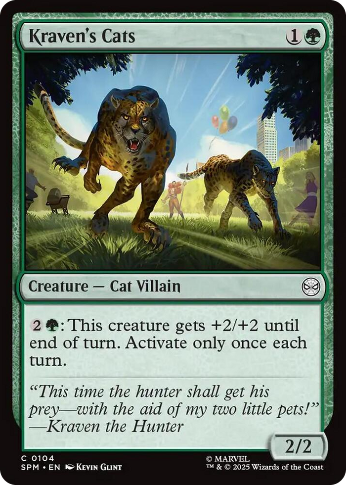 Kraven's Cats #104 C - Marvel's Spider-Man Pokemon card