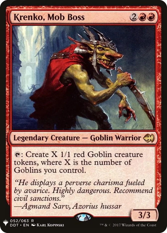 0052 Krenko, Mob Boss R The List Reprints