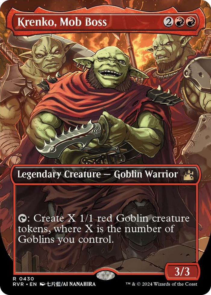 Krenko, Mob Boss (Anime Borderless) #430 R - Ravnica Remastered Pokemon card