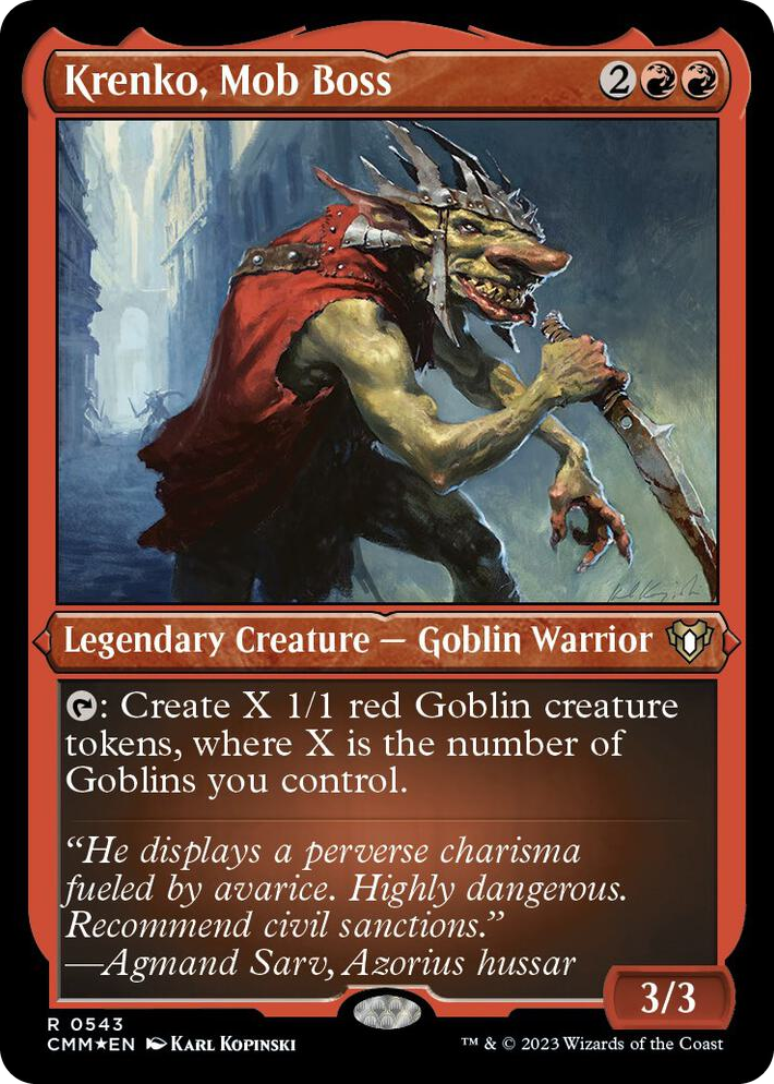0543 Krenko, Mob Boss (Foil Etched) R Commander Masters