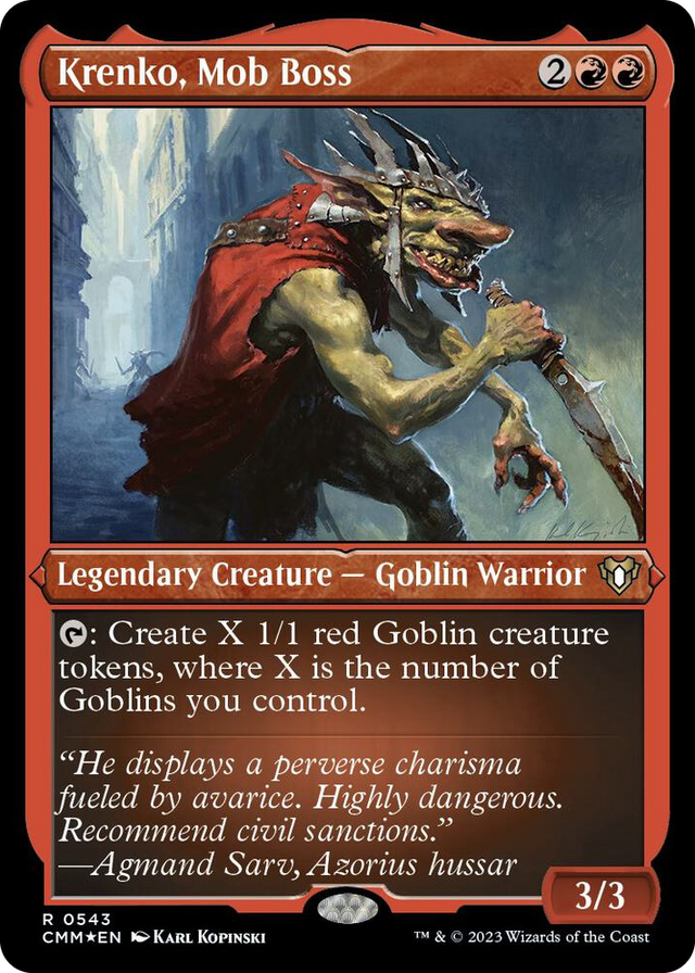 0543 Krenko, Mob Boss (Foil Etched) R Commander Masters