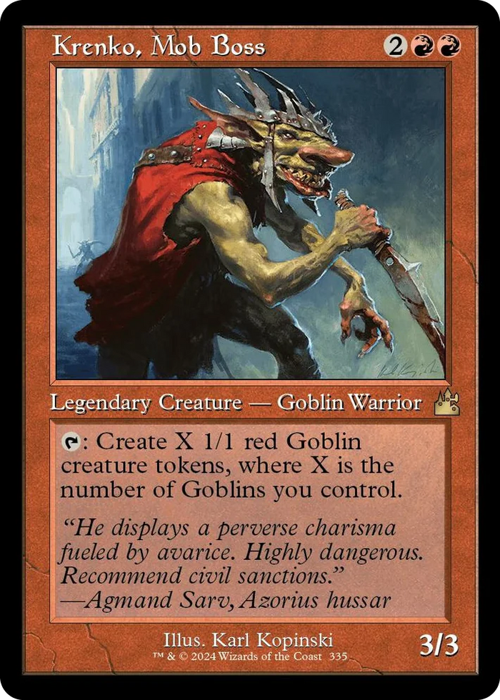 0335 Krenko, Mob Boss (Retro Frame) R Ravnica Remastered