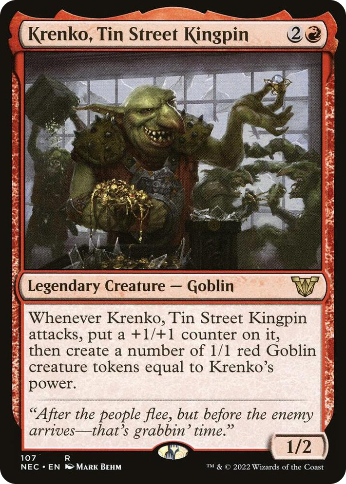 0107 Krenko, Tin Street Kingpin R Commander: Kamigawa: Neon Dynasty