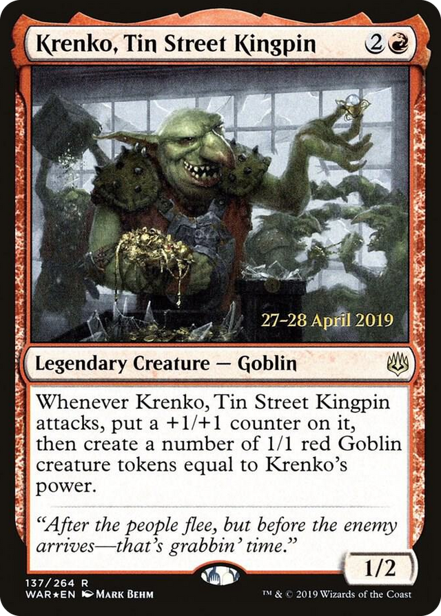 0137 Krenko, Tin Street Kingpin R Prerelease Cards