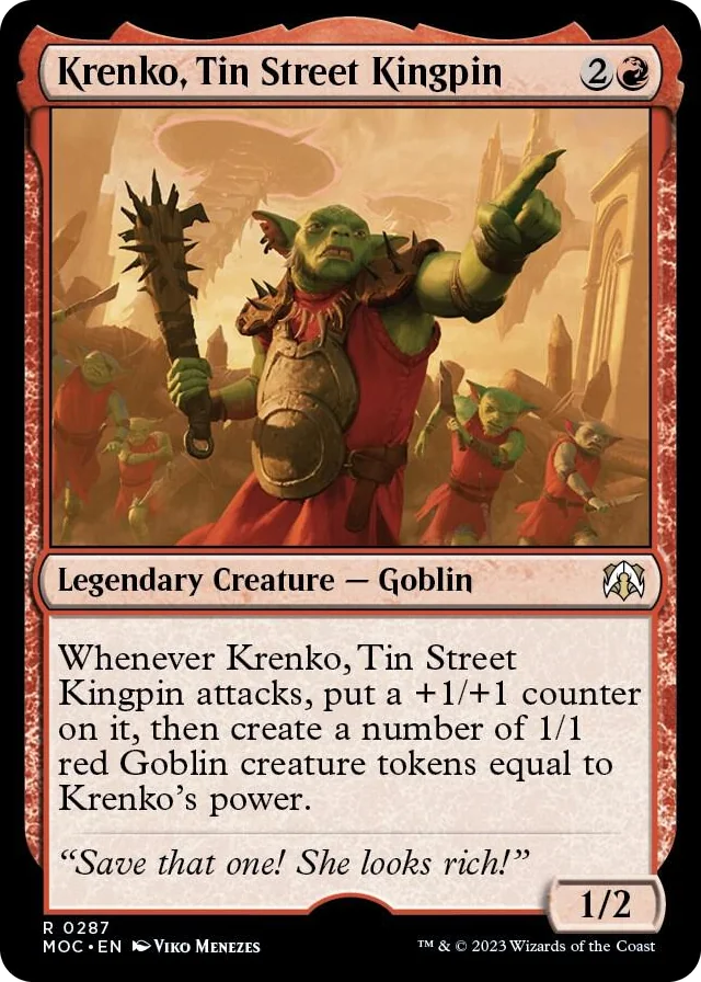 0287 Krenko, Tin Street Kingpin R Commander: March of the Machine