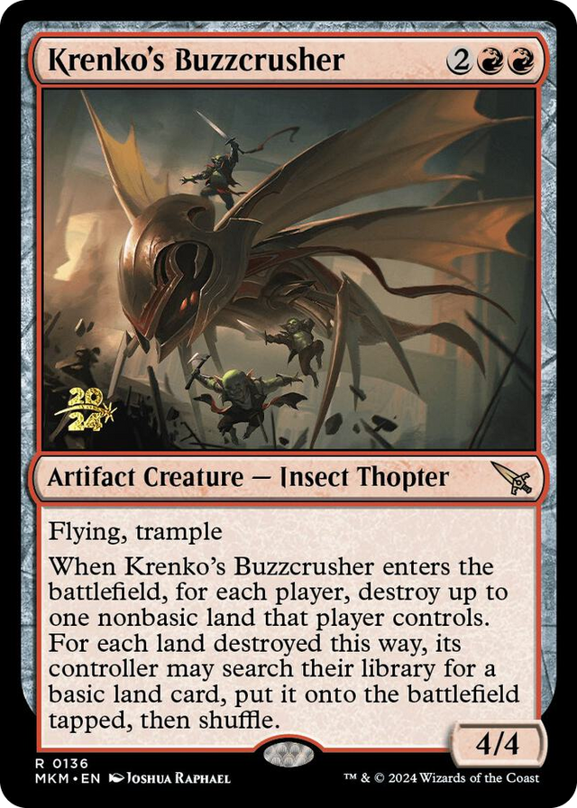 0136 Krenko's Buzzcrusher R Prerelease Cards