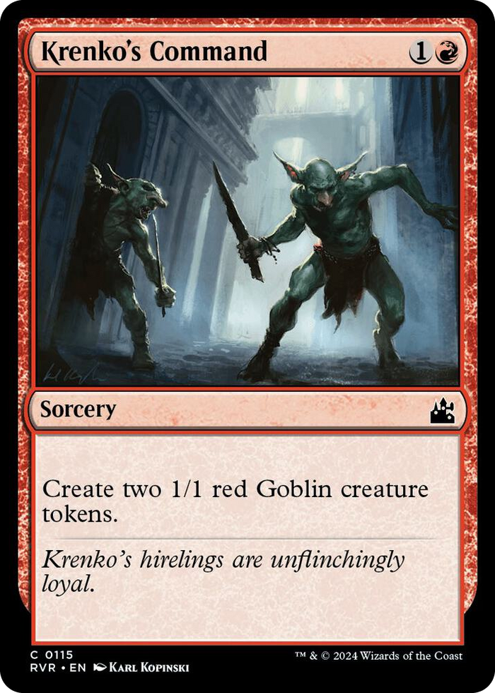 Krenko's Command #115 C - Ravnica Remastered Pokemon card