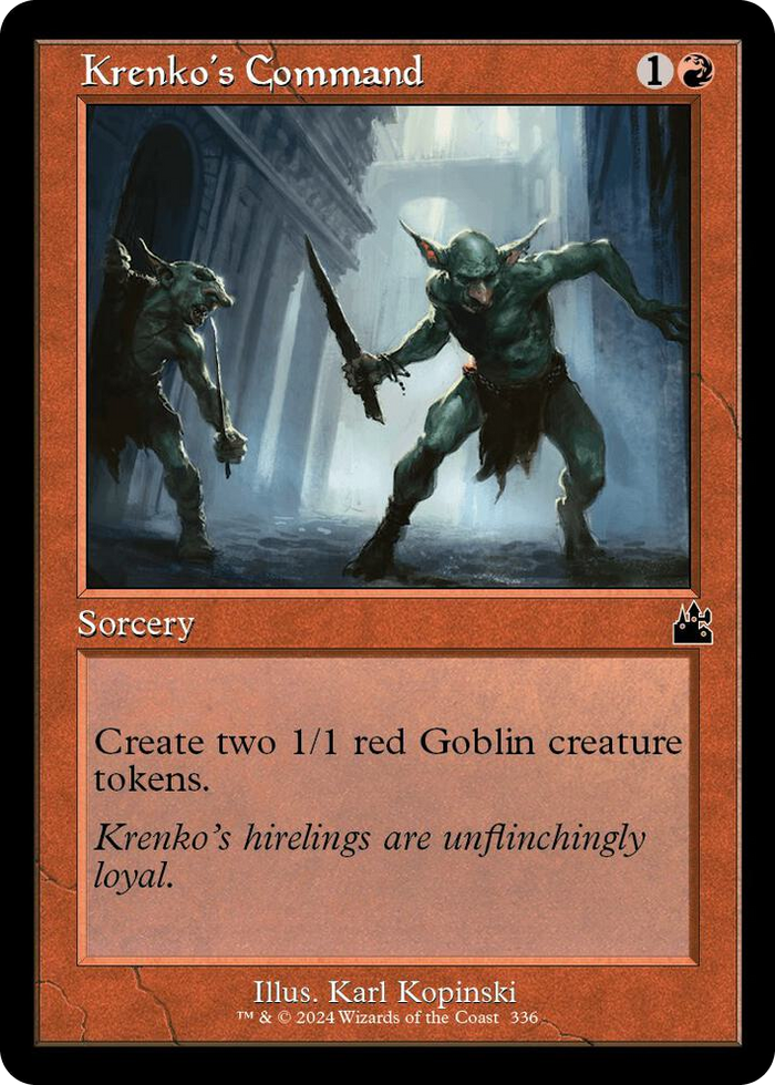 Krenko's Command (Retro Frame) #336 C - Ravnica Remastered Pokemon card