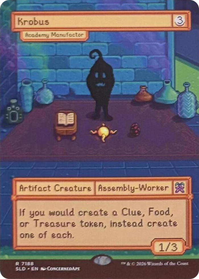 Krobus - Academy Manufactor #7188 R - Secret Lair Drop Series Pokemon card