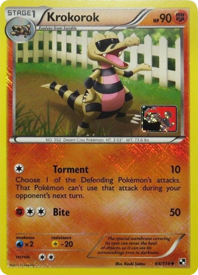 0064 Krokorok - 64/114 (League Promo) Promo League & Championship Cards