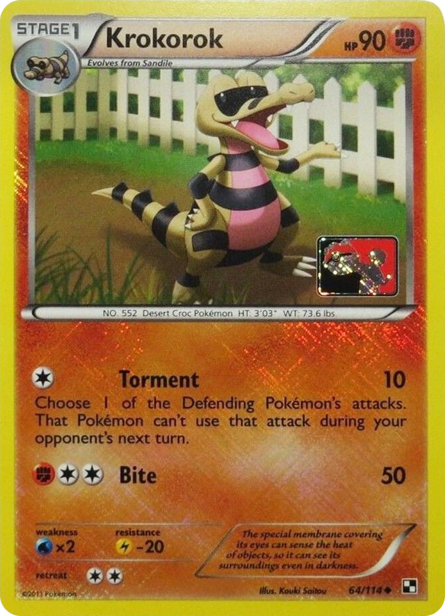 0064 Krokorok - 64/114 (League Promo) Promo League & Championship Cards