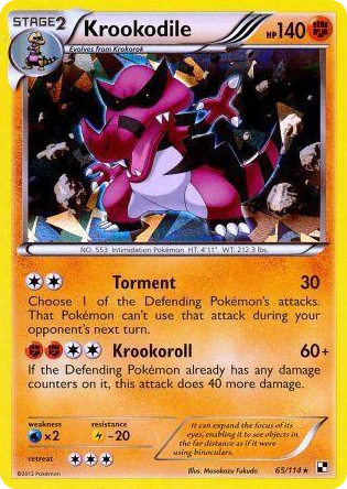 0065 Krookodile - 65/114 (Cracked Ice Holo) Promo Blister Exclusives