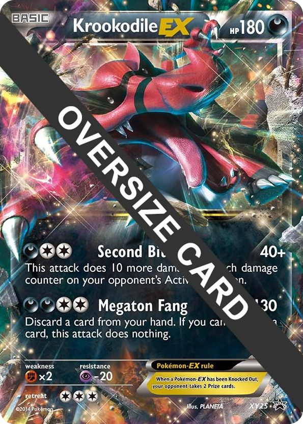 XY025 Krookodile EX - XY25 Promo Jumbo Cards