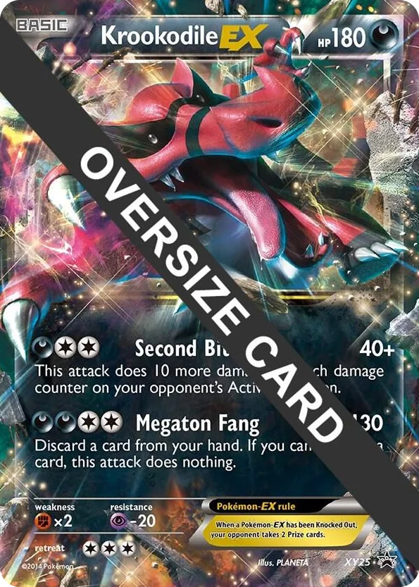 XY025 Krookodile EX - XY25 Promo Jumbo Cards