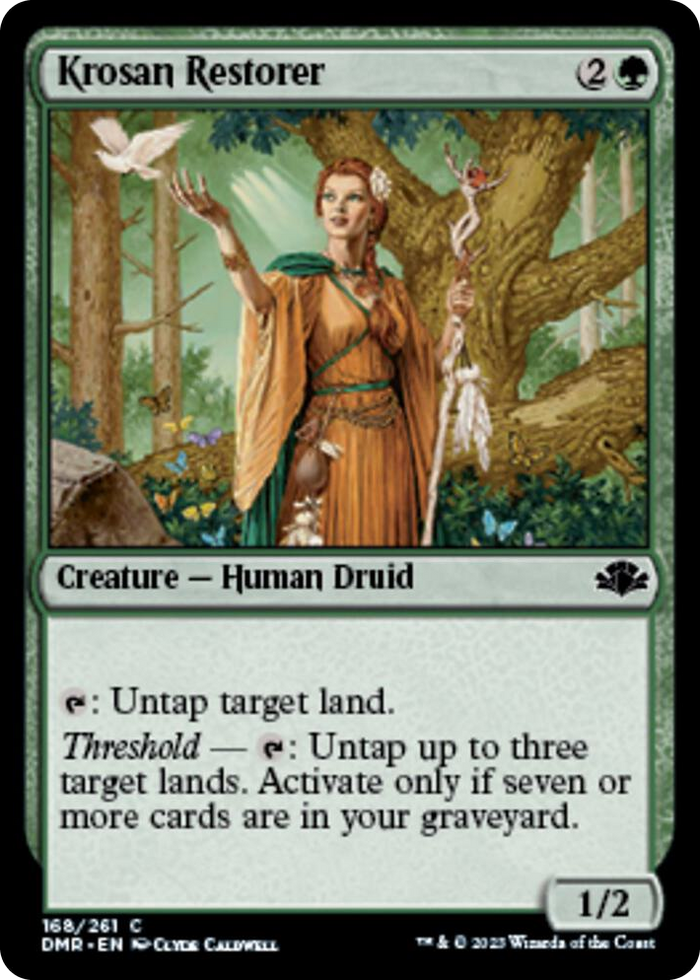 Krosan Restorer #168 C - Dominaria Remastered Pokemon card