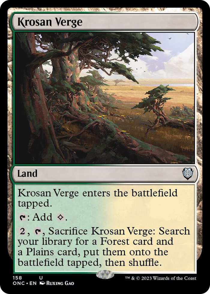 Krosan Verge #158 U - Commander: Phyrexia: All Will Be One Pokemon card