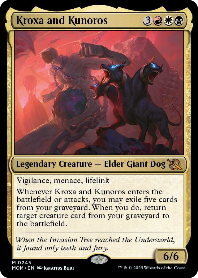 Kroxa and Kunoros #245 M - March of the Machine Pokemon card