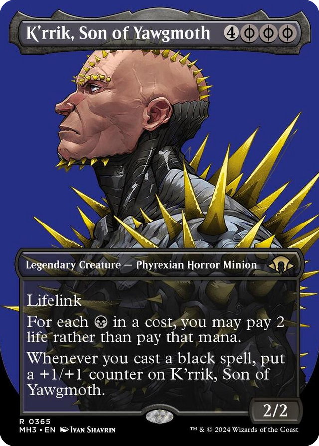 0365 K'rrik, Son of Yawgmoth (Borderless) R Modern Horizons 3