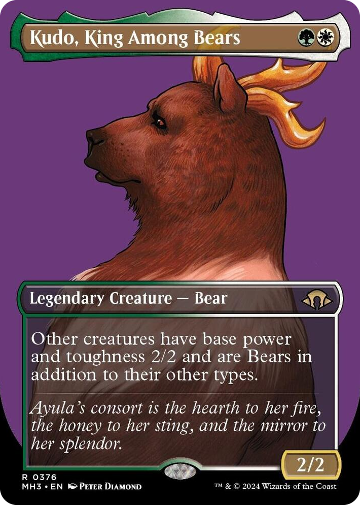 0376 Kudo, King Among Bears (Borderless) R Modern Horizons 3